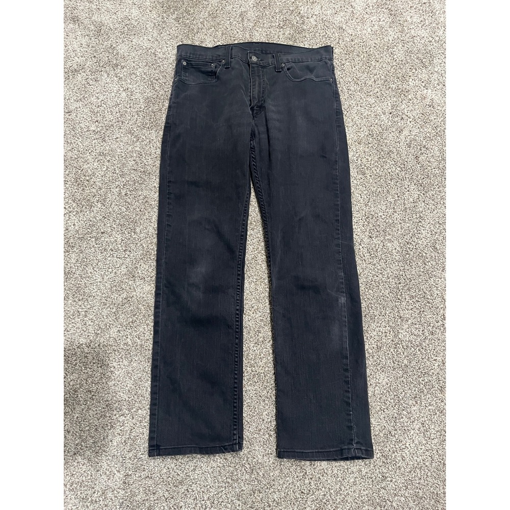 Levis 559 Relaxed Straight Jeans Mens 33x32 Black Denim WaterLess 00559-0471